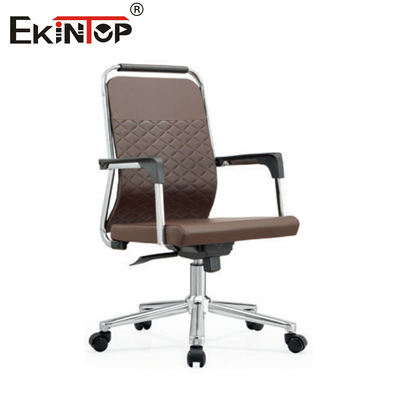 Chaise de bureau en cuir synthétique avec accoudoirs personnalisables