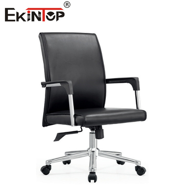 Chaise de bureau en cuir synthétique avec accoudoirs personnalisables