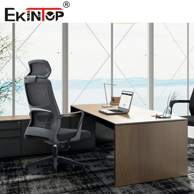 Chaise de bureau ergonomie à dos en maille haute avec roues