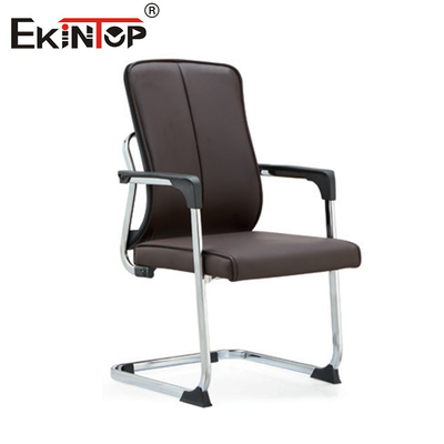 Chaise de bureau à dos moyen avec matériau en cuir