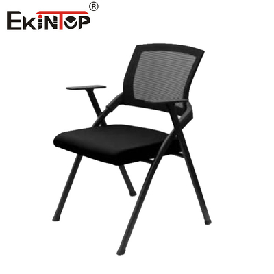 Chaise d'entraînement pliante noire Chaise de bureau avec accoudoirs de style moderne