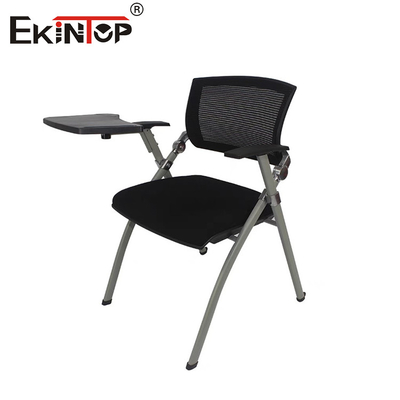 Chaise de bureau pliable métallique noire de style moderne