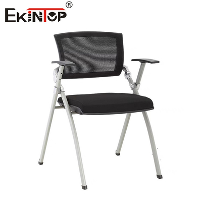 Chaise de bureau pliable métallique noire de style moderne