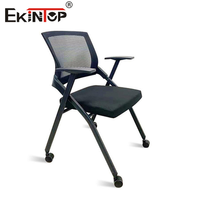 Chaise d'entraînement de style moderne avec roues respirante en treillis dossier pliable