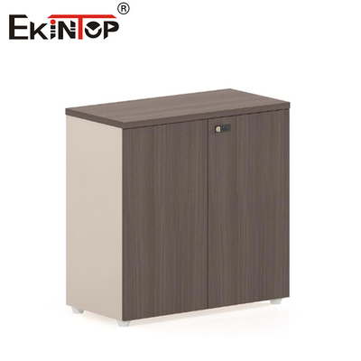 Armoire à fichiers de petite bibliothèque en bois de couleur noyer avec style moderne