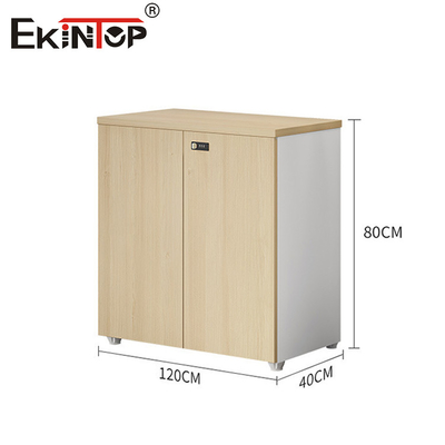 Armoire à fichiers de petite bibliothèque en bois de couleur noyer avec style moderne