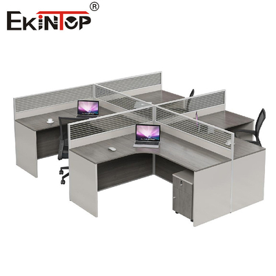 Station de travail de bureau moderne pour 6 personnes Bureau Bureau Bureau Table de bureau avec tiroir pour le personnel
