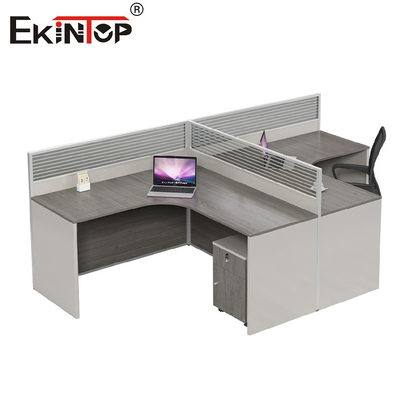 Station de travail de bureau moderne pour 6 personnes Bureau Bureau Bureau Table de bureau avec tiroir pour le personnel
