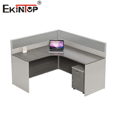 Station de travail de bureau modulaire Style commercial personnalisable avec du bois