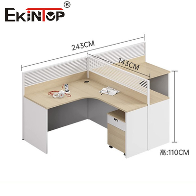 Station de travail exécutive en forme de L bureau pour espace de travail