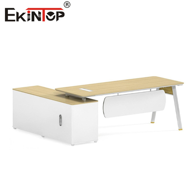Tableau de bureau en bois de style moderne avec armoire de rangement