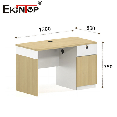 Tableau de bureau employé avec tiroirs style moderne