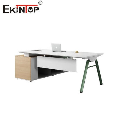 Bureau de bureau exécutif avec armoire attachée en bois de style moderne