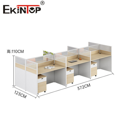 Station de travail modulaire de style moderne avec armoire de stockage de matériaux en bois