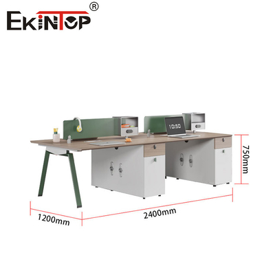 Staff de bureau modulaire de 4 à 6 sièges avec cloisons de style moderne