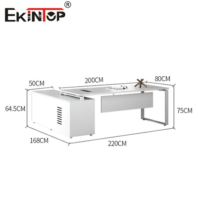 Design moderne élégant Bureau exécutif blanc Bureau Table de bureau