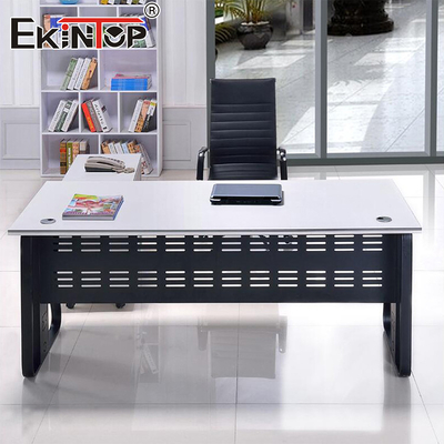 Style minimaliste Bureau de bureau blanc Meubles de bureau de concepteur Bureau ergonomique