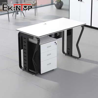 Prix d'usine Bureau de bureau exécutif avec armoire de rangement Bureau d'ordinateur en bois massif