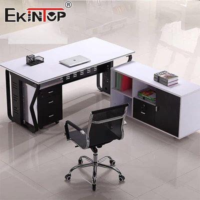 Bureau de bureau moderne bureau en forme de L bureau de coin en bois personnalisable