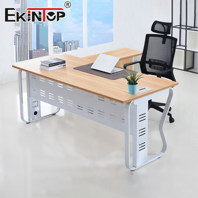 Tableau de bureau en gros Tableau en bois Cadre métallique Tableau d'angle en bois