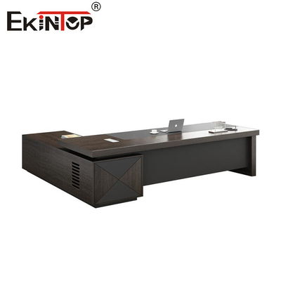 Bureau de bureau de bureau en bois grand bureau avec tiroirs