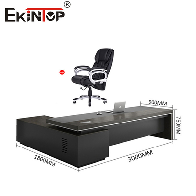 Bureau de bureau de bureau en bois grand bureau avec tiroirs
