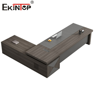Bureau du PDG de style classique Grand bureau avec tiroirs Matériau en bois