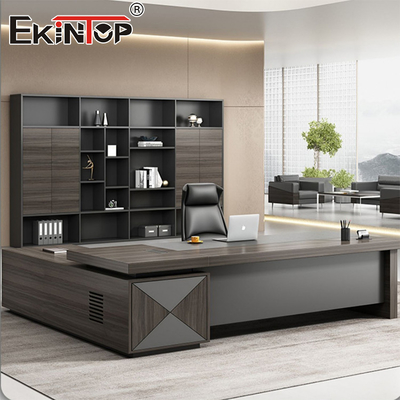Bureau de bureau classique en bois massif personnalisable Grand bureau avec tiroirs