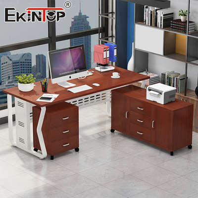 Bureau de bureau sur mesure en bois de design classique Bureau avec cadre métallique