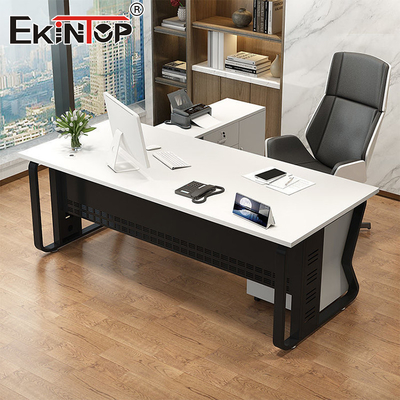 Bureau de bureau blanc de style moderne en bois Bureau sur mesure