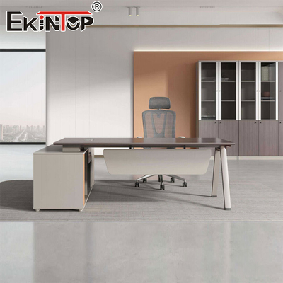Tableau de bureau de style industriel cadre métallique Bureau Bureau de bureau de gestion Tableau de bureau bois d'acacia Bureau