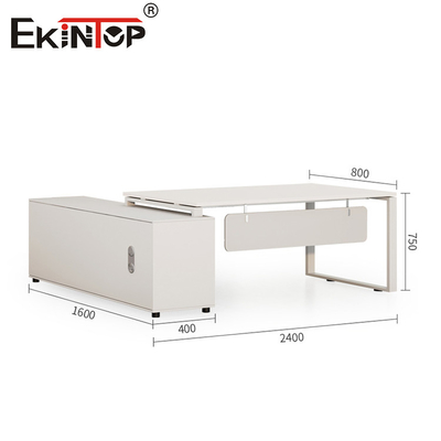 Bureau de bureau blanc sur mesure avec un design spécial style minimaliste bureau tout moderne