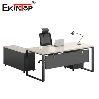 Personnalisation bureau de bureau exécutif en forme de L pour les espaces de travail modernes