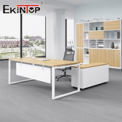 Bureau en bois de style commercial pour salon moderne