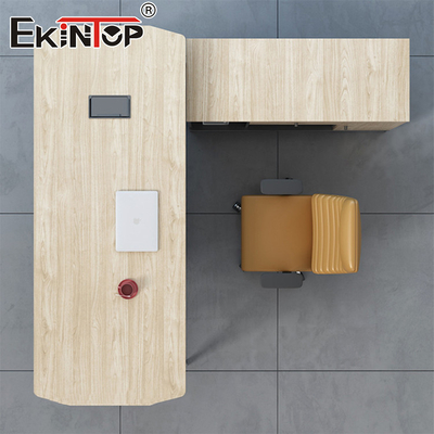 Nouveau design bureau en forme de L Pieds métalliques Bureau exécutif avec tiroirs