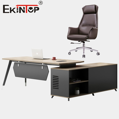 Bureau de bureau de bureau de bureau en bois avec tiroirs