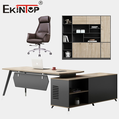 Bureau de bureau de bureau de bureau en bois avec tiroirs