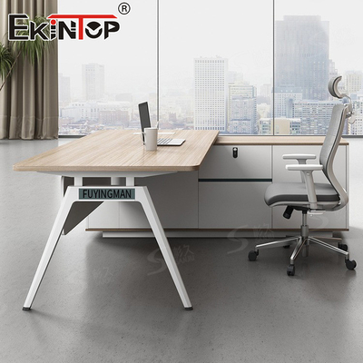 Tableau de bureau en forme de L Bureau de bureau avec des jambes en métal Bureau sur mesure