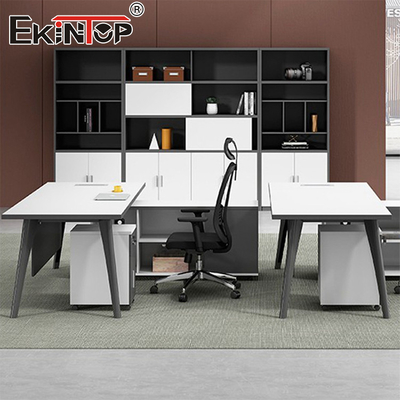 Bureau personnalisé Table en bois en forme de L Bureau moderne Meubles de bureau modulaires