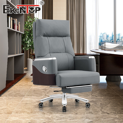 Chaise en cuir pivotante Ergonomie Meubles de bureau