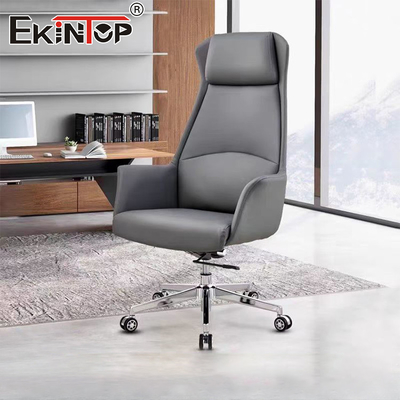 Chaise de bureau en cuir Meubles de style moderne Roues Chaises de bureau commerciales