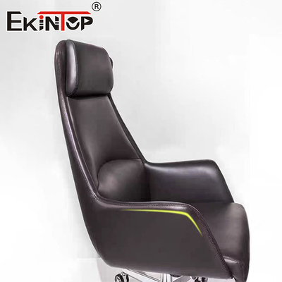 Chaise de bureau en cuir Meubles de style moderne Roues Chaises de bureau commerciales