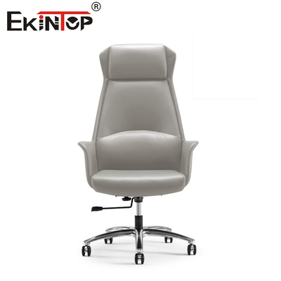 Chaise de bureau en cuir brun confortable Meubles de style classique Chaise de dessin ergonomique