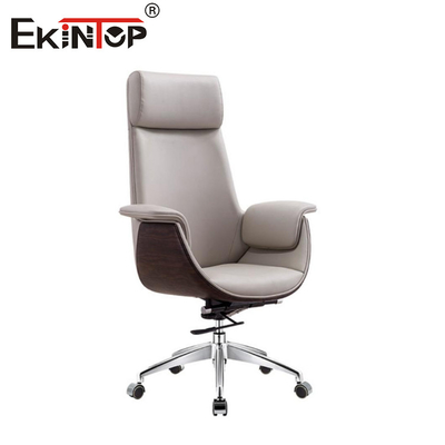 Chaise de bureau en cuir avec roues chaise de dessin ergonomique