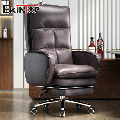Chaise en cuir à dos élevé de style moderne Design ergonomique Chaise de bureau de bureau