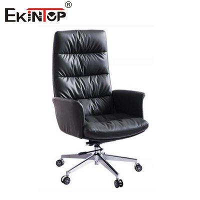 Chaise de bureau en cuir en PU noir Meubles de bureau de conception de maison Chaise de bureau de bureau