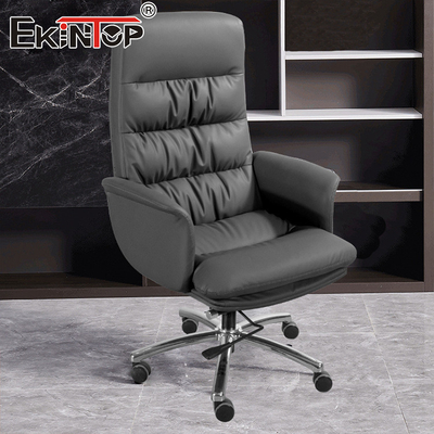 Chaise en cuir moderne et confortable, fauteuil à dos haut, fauteuil de chambre à coucher