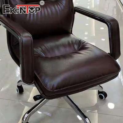 Chaise en cuir en PU brun chaise de bureau de haute qualité