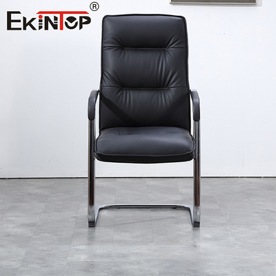Chaise de bureau en cuir en poudre à dos haut ergonomic cadre métallique exécutif chaises de bureau de qualité