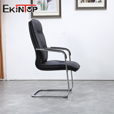 Chaise de bureau en cuir noir exécutif ergonomique moderne Chaises de bureau de qualité